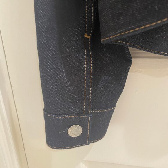 Helmut Lang Dark Denim Button-Up Trucker Jacket, XS, NWT - Picture 10 of 10
